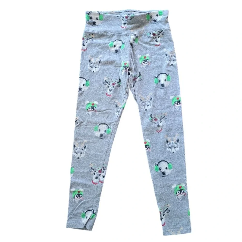 Justice Cat and Jack Leggings Kids 14 XL Multi Holiday Christmas Tree Reindeer‎